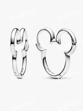Disney Mickey Mouse Silhouette Hoop Earrings